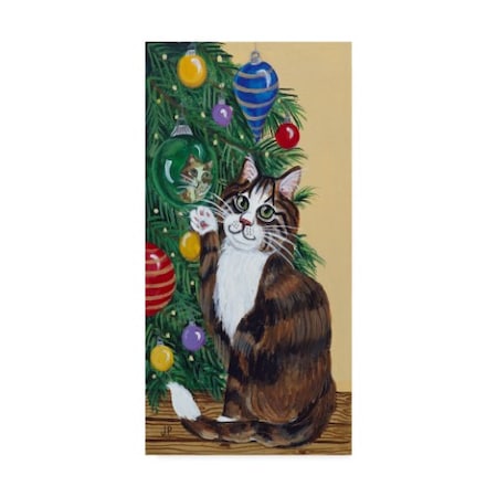Jan Panico 'Rudolph Awaiting An Ornament' Canvas Art,16x32